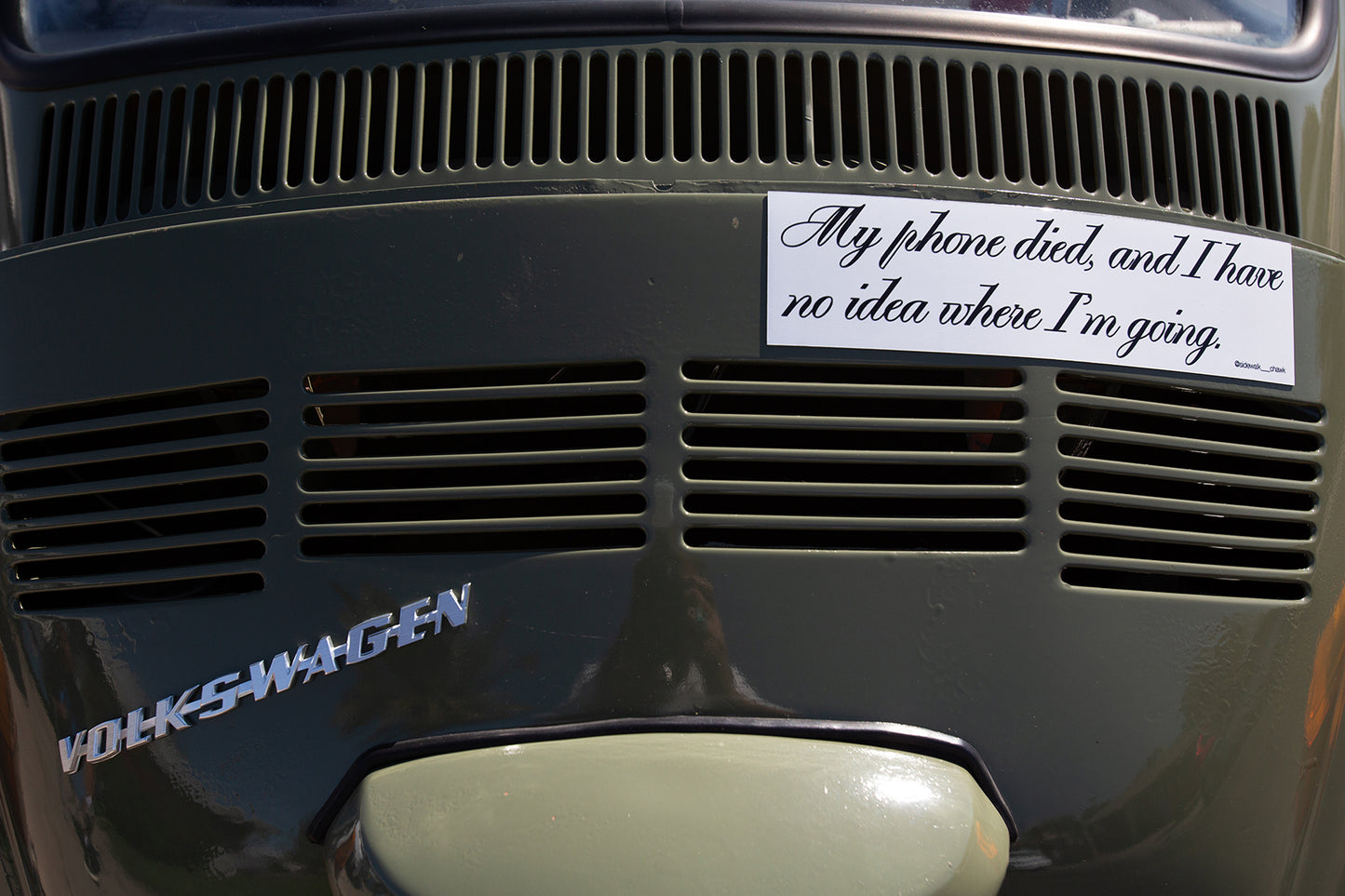 "PHONE DIED" BUMPER MAGNET