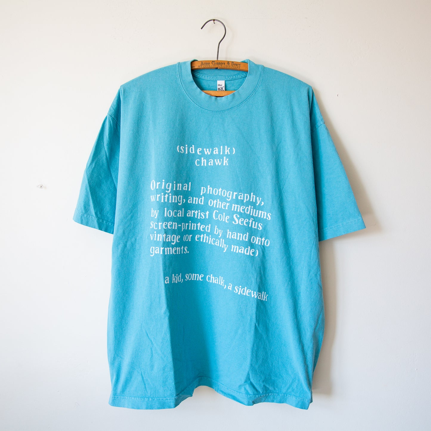 brand signage baby t-shirt, light blue