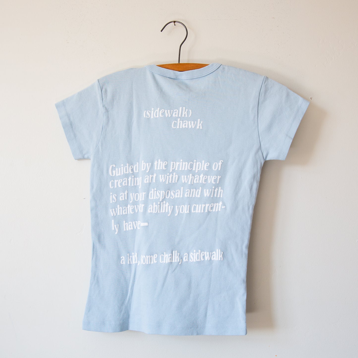 brand signage baby t-shirt, light blue