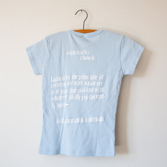 brand signage baby t-shirt, light blue