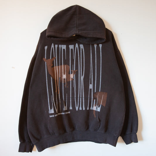 LOVE FOR ALL hoodie, sz XL