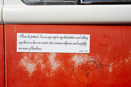 "DISSERTATION" BUMPER MAGNET