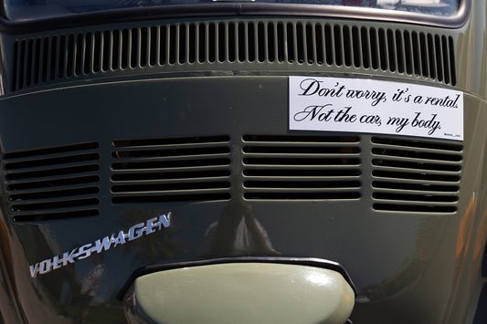 "IT'S A RENTAL" BUMPER MAGNET