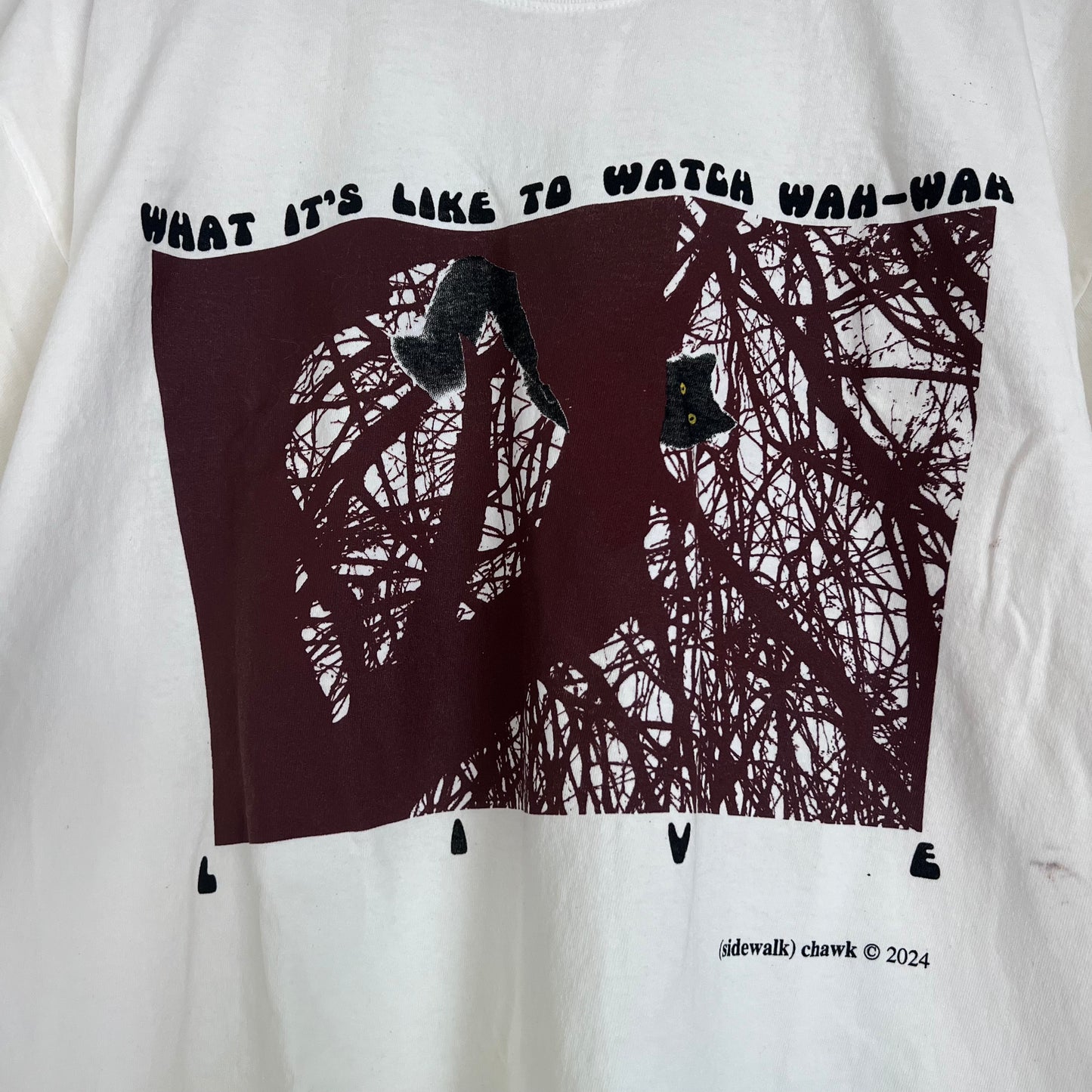 (sidewalk) chawk + WAH-WAH t-shirt