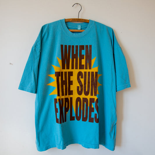 SUN EXPLODES t-shirt, light blue