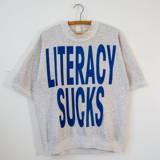 LITERACY SUCKS, sz L/XL