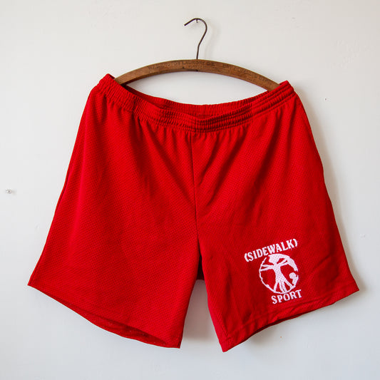 (SIDEWALK) SPORT unisex mesh short, red