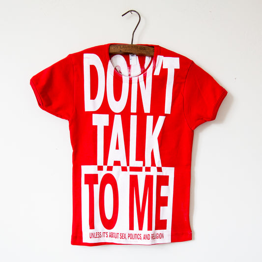DON'T TALK TO ME baby t-shirt, red