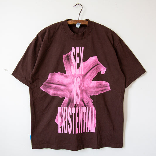SEX IS EXISTENTIAL t-shirt, brown