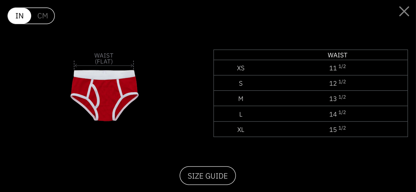 "(sidewalk) chawk was here" BRIEFS, red